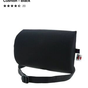 CORE PRODUCTS LUNIFORM PETIT LUMBAR SUPPORT CUSHION IN BLACK NWT!